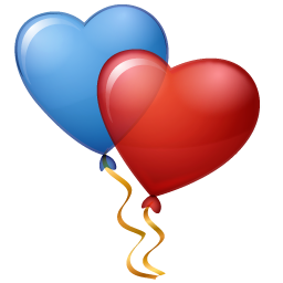 Hearts Balloons Icon PNG images