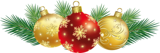 Christmas Balls With Decor Png PNG images
