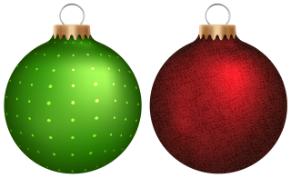 Green Red Christmas Balls Png PNG images