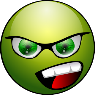 Green Happy Angry Face Icon PNG images