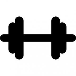 Gym Dumbbell Black Silhouette Icons | Free Download PNG images