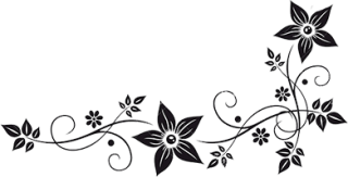 Flower Border Black And White Png PNG images