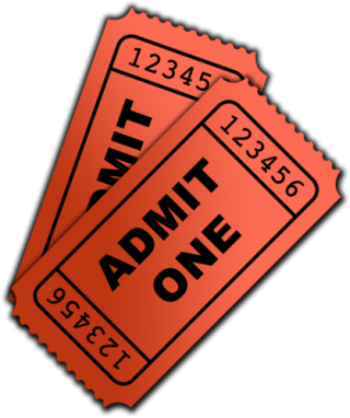 Red Admit One Ticket PNG images