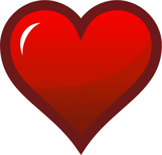 Red Heart Icon Dark Border PNG images