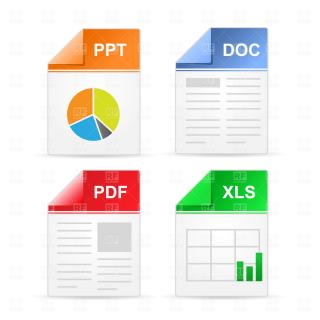 Filetype Icons Ppt, Doc, Pdf, Xls, 1657, Icons And Emblems, Download PNG images