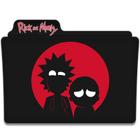 Rick And Morty Black Folder Icon PNG images