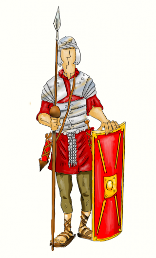 Drawing Roman Soldier Vector PNG images