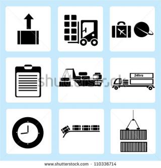 Shipping Icon Set, Logistic Stock Vector PNG images