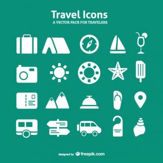 Travel Icon Set Vector Pack Vector | Free Download PNG images