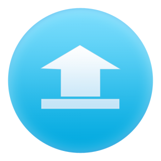 Blue, Up, File, Circle, Document, Upload Icon PNG images