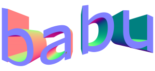Babu Logo Vaporwave Png PNG images