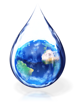 World In Water Drop PNG images