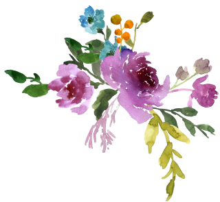 Watercolor Flowers Blue Png PNG images
