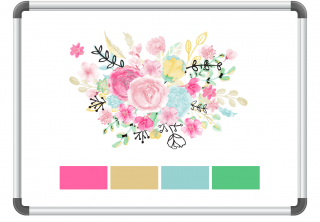 Watercolor Flowers Graphisc Frame PNG images