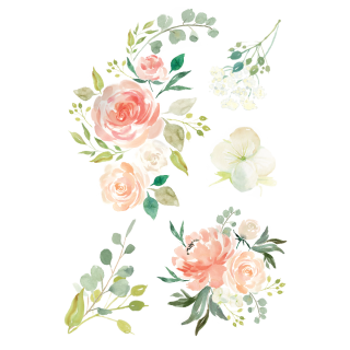 Watercolor Flowers Vector Tattoo PNG images
