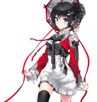 Anime girl PNG transparent image download, size: 579x618px