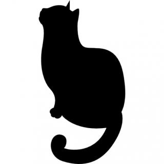 Black cat icon simple style Royalty Free Vector Image