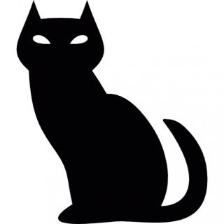 Black cat icon simple style Royalty Free Vector Image