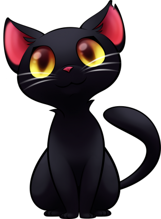 Simple Cartoon Cat Icon On Black  Cat icon, Simple cartoon, Black cat  aesthetic