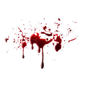 blood drops falling transparent