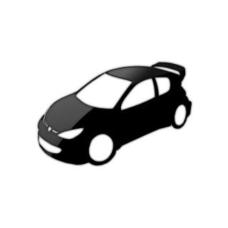 Car monochrome icon on transparent background. 19879187 PNG