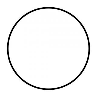 black circle with line through it
