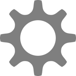 Simple Gear Symbol, Linear Icon With Thin Outline. On Transparent