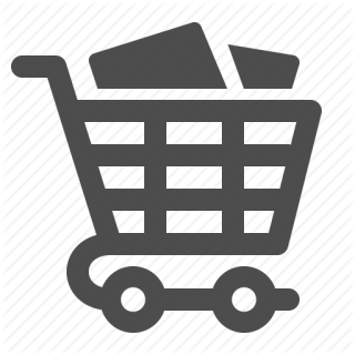 shopping cart icon png black
