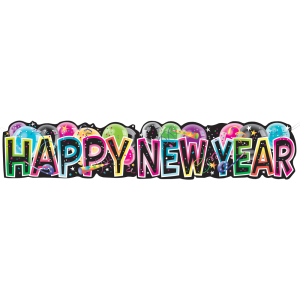 Happy New Year Banner PNG, Happy New Year Banner Transparent Background -  FreeIconsPNG
