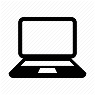 laptop logo black and white