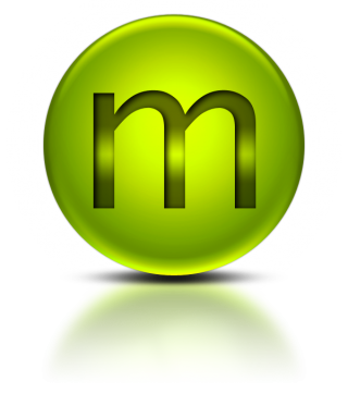 green letter m