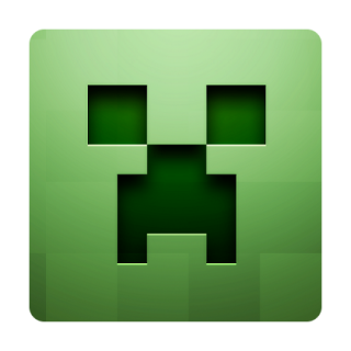 Neon blue creeper icon, minecraft icon on transparent background Stock  Illustration