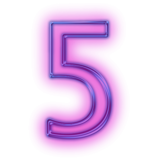number 5 purple