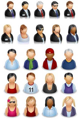 vector people icons