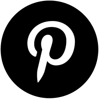 pinterest logo black background