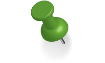 green push pin