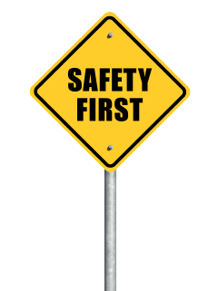 Safety First Yellow Sign on Transparent Background 16770597 PNG