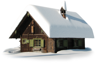 Transparent Winter House With Snow PNG PNG images