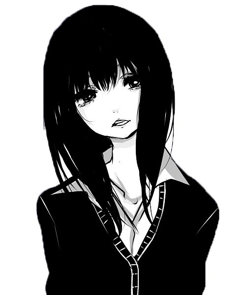 Black Anime Girl Png Transparent Background Free Download Freeiconspng
