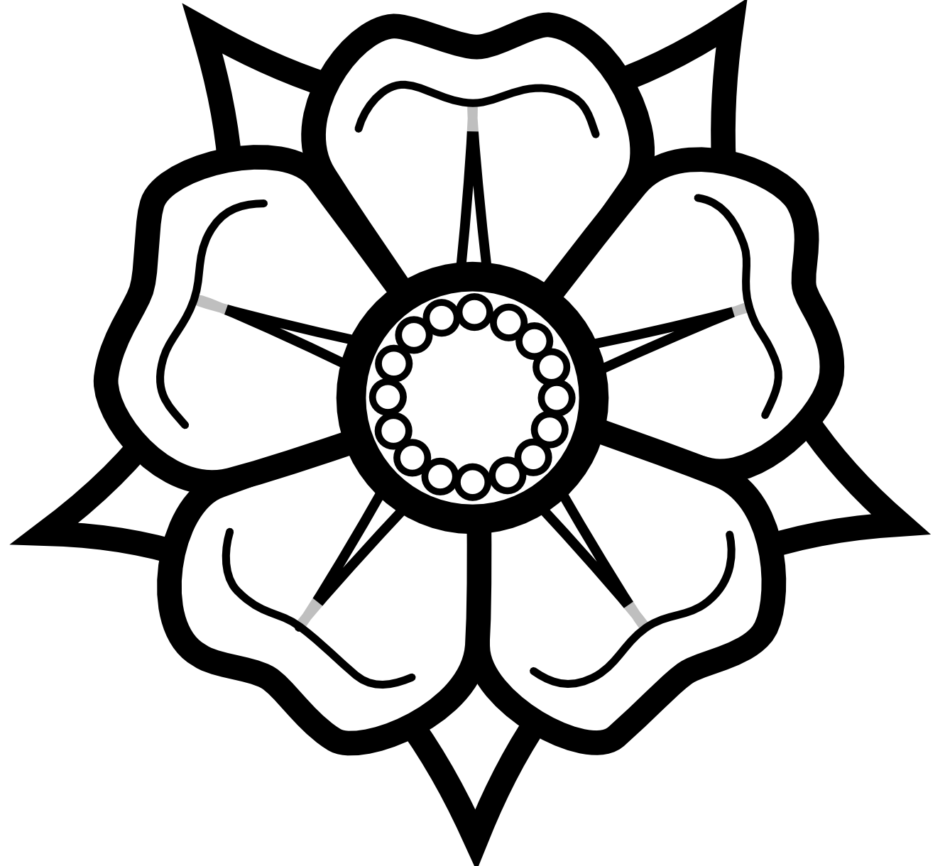 Black And White Flower Drawing Png 41801 Free Icons And Png