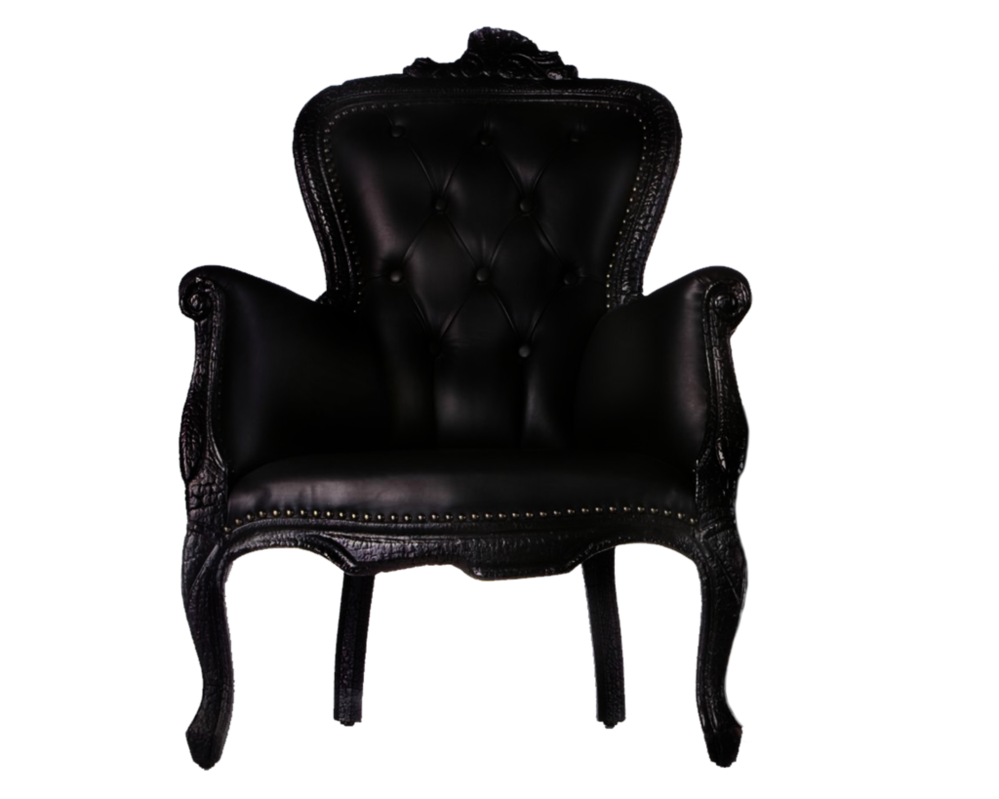 transparent black chair