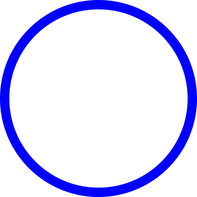 Simple Blue Circle PNG Transparent Background Free Download #25312