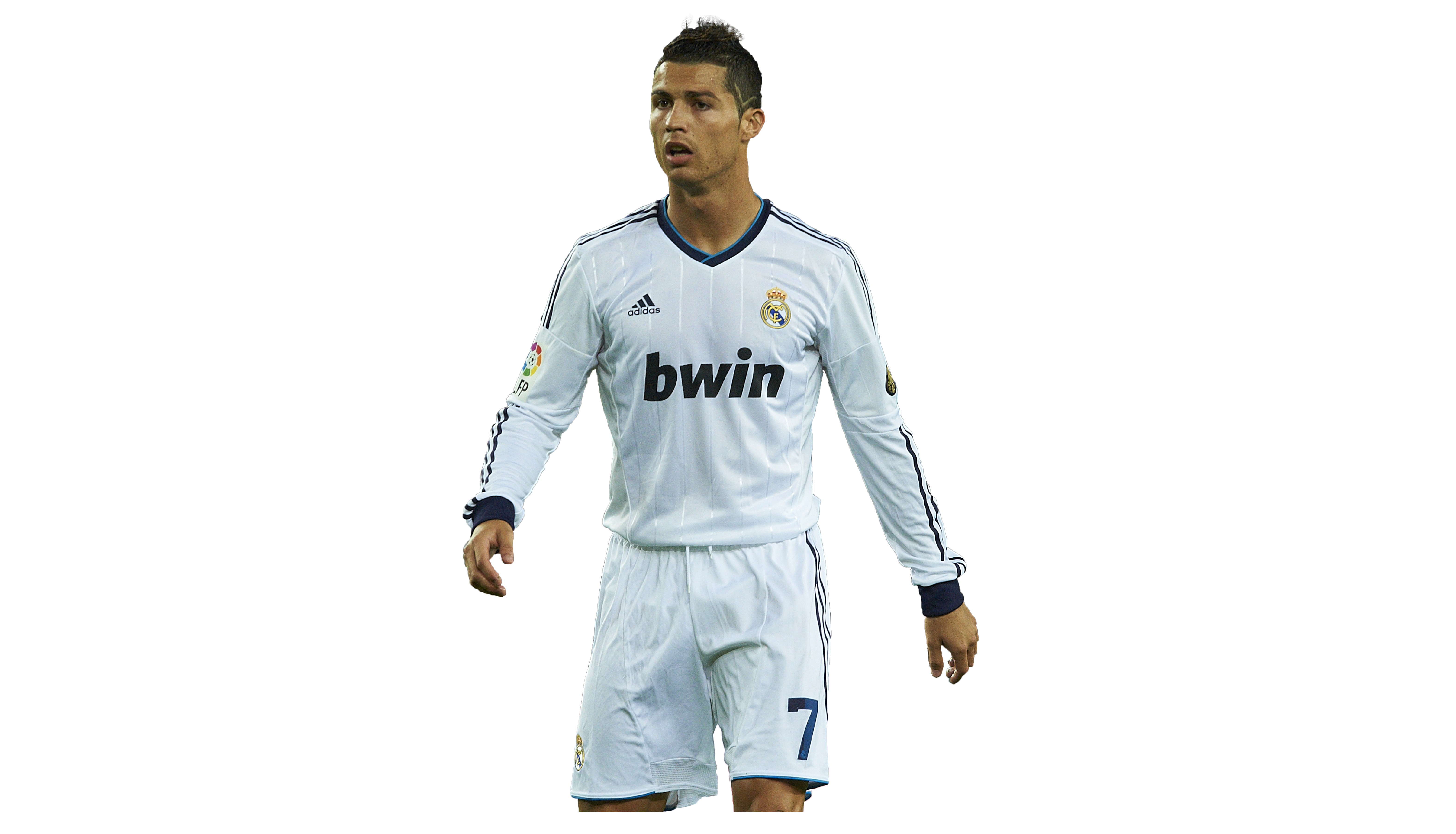 Cristiano Ronaldo White Jersey PNG 
