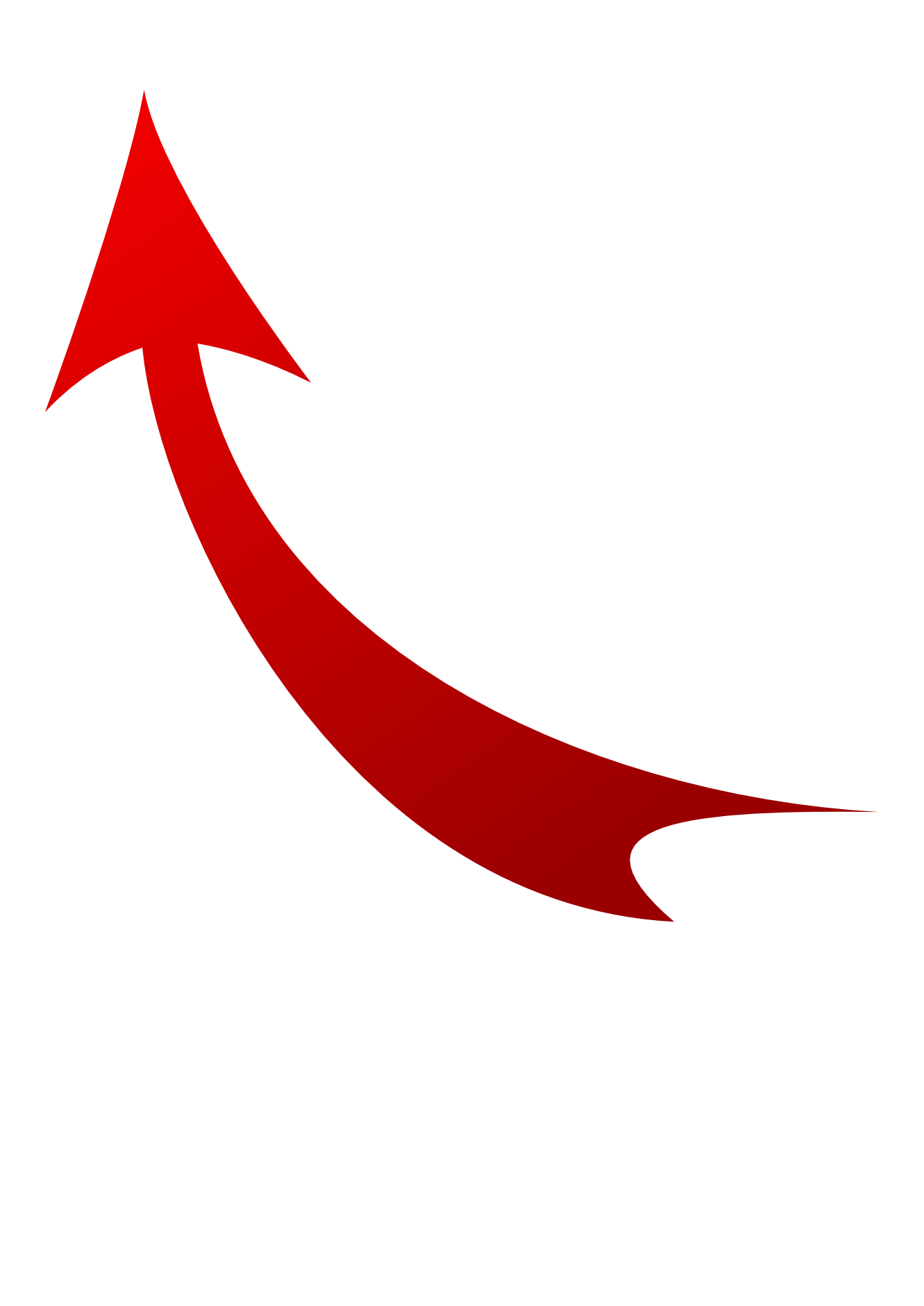 curved up arrow transparent background