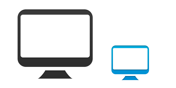 desktop computer icon vector