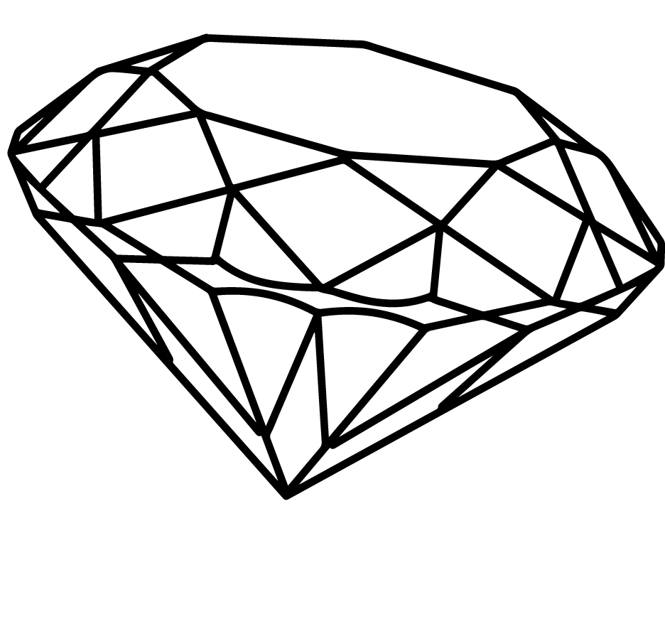 diamond outline clip art