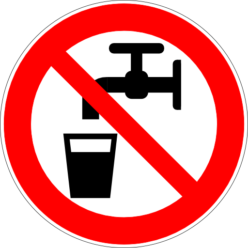 Do Not Drink Water Sign Icon PNG Transparent Background, Free Download  #20448 - FreeIconsPNG