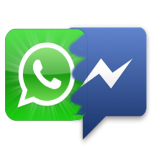 Facebook Messenger Vs WhatsApp Logo Png #44103 - Free Icons and PNG