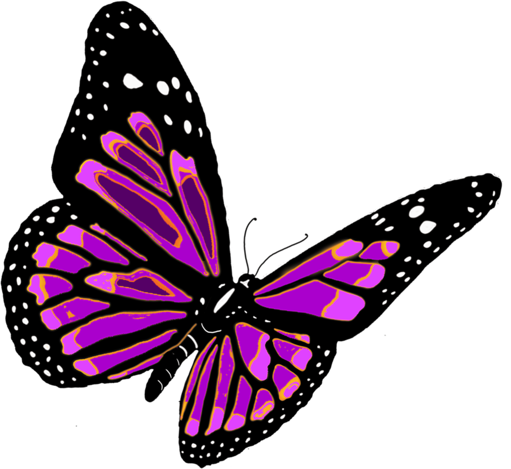 cartoon purple butterfly