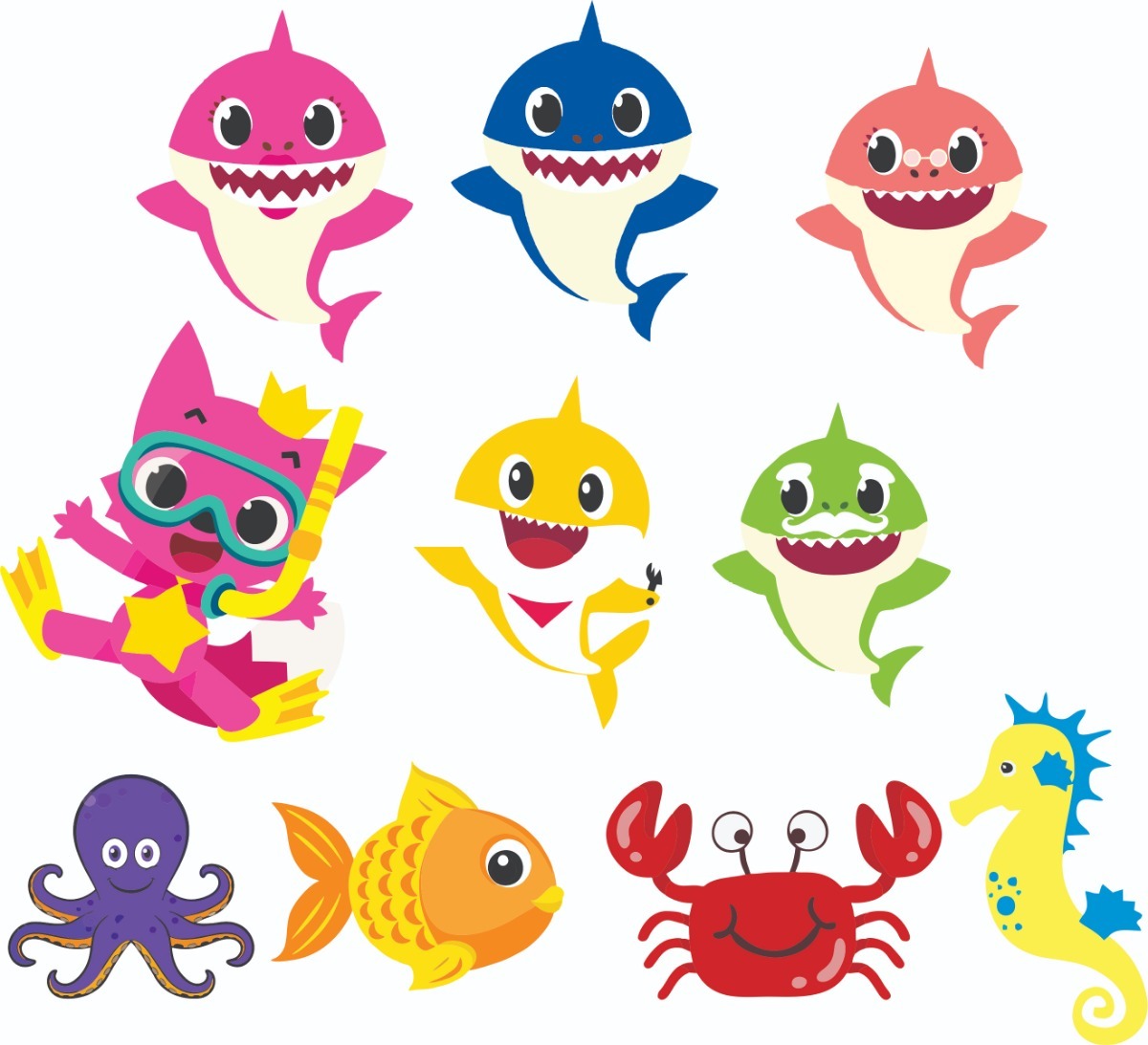 Baby Shark Fun Video Fish Seahorse Pinkfong Pictures Png Transparent Background Free Download Freeiconspng